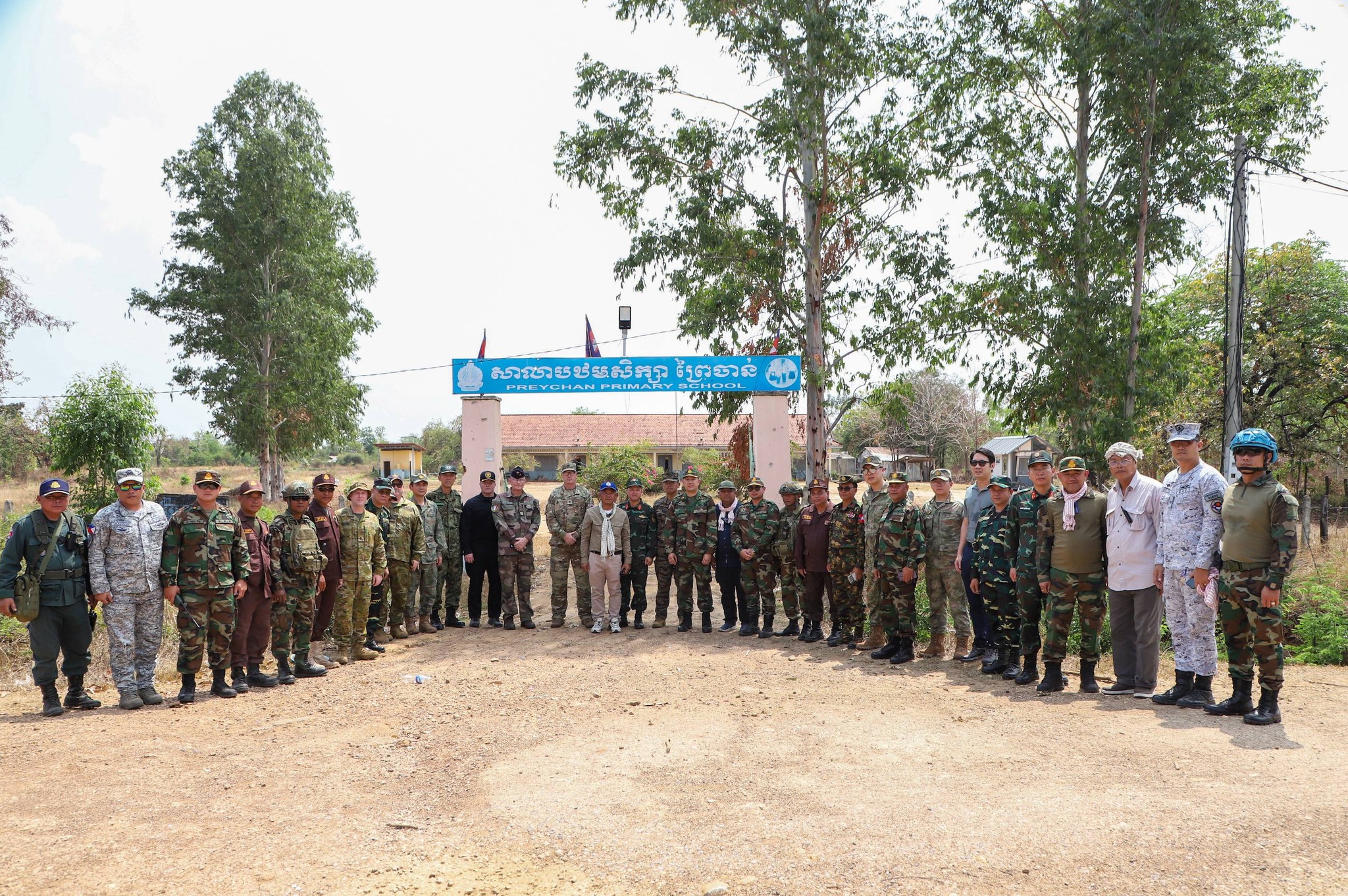 Foreign military attachés visit Prey Chan border village as Cambodia alleges Thai ceasefire breaches