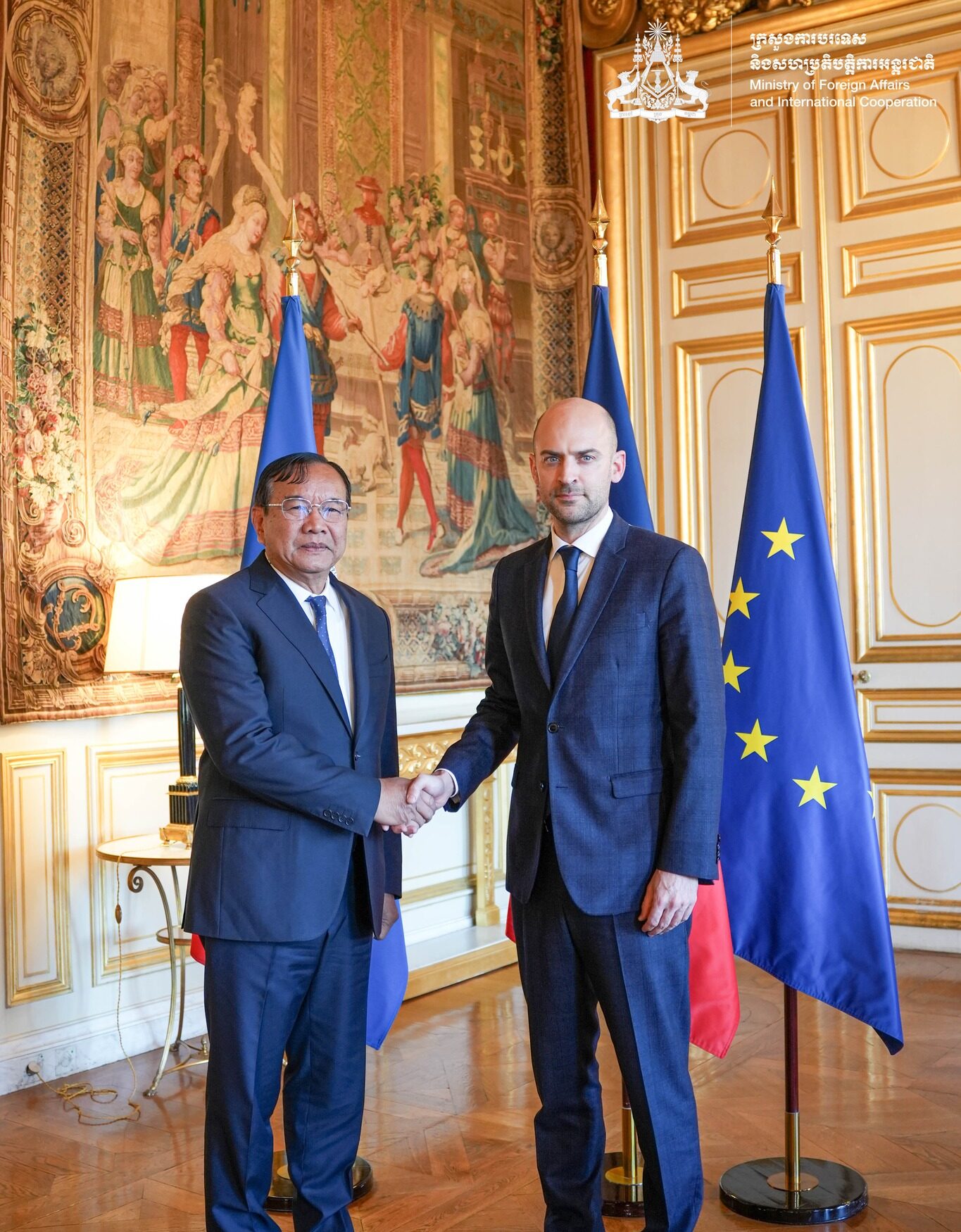 Cambodia’s Prak Sokhonn holds Paris working visit; France, Cambodia reaffirm cooperation, peaceful dispute resolution, MFAIC says